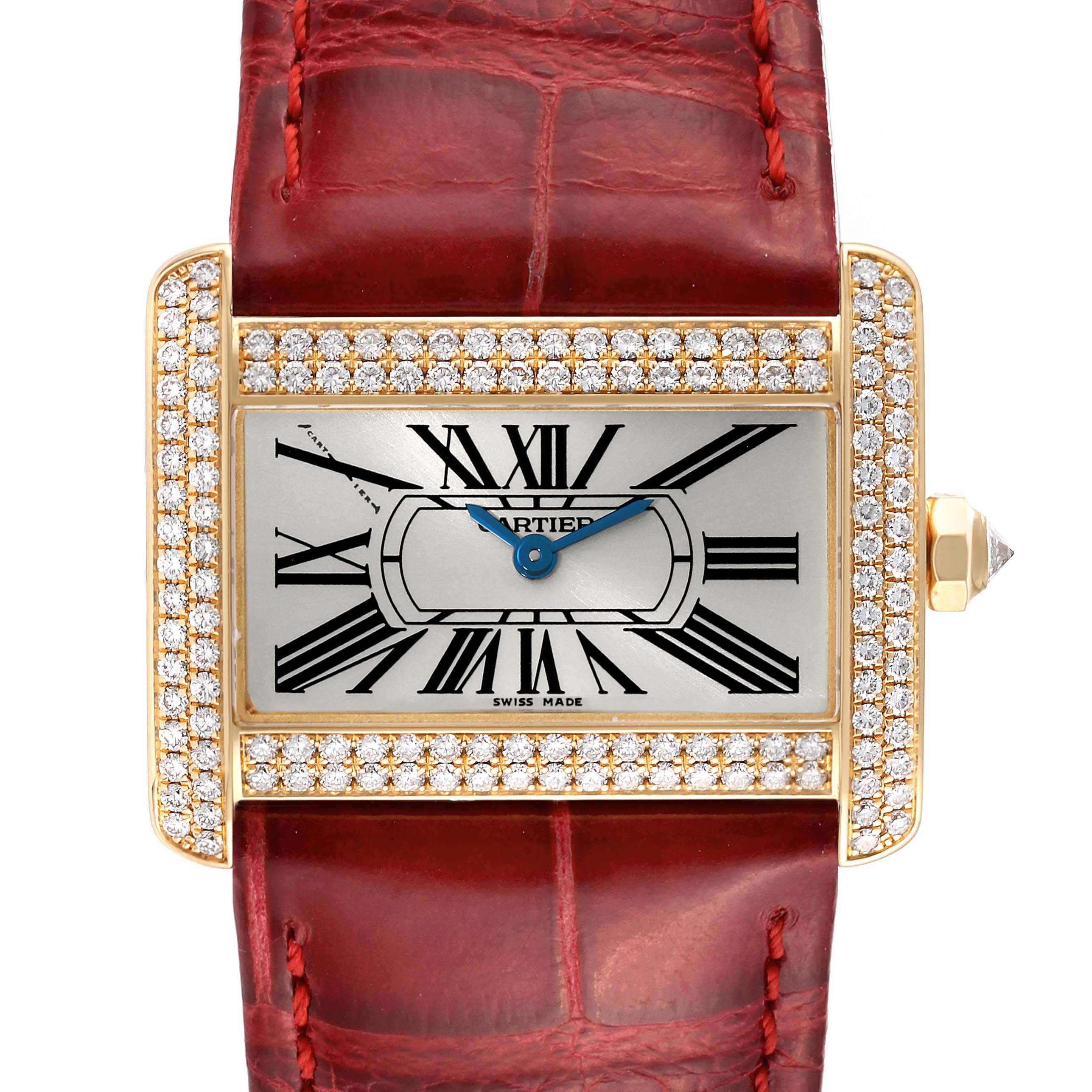 Cartier Tank Divan Mini Yellow Gold Diamond Ladies Watch WA301071