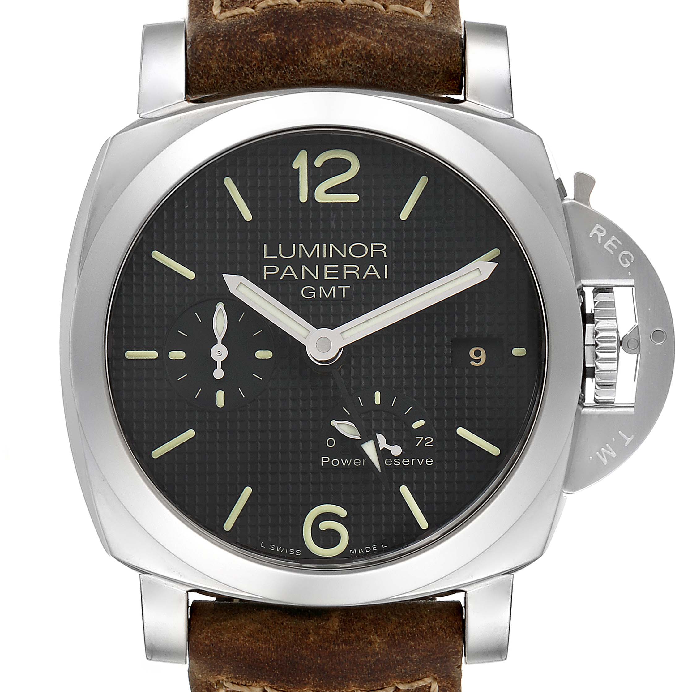 Panerai Luminor 1950 Power Reserve 3 Day GMT Mens Watch PAM00537