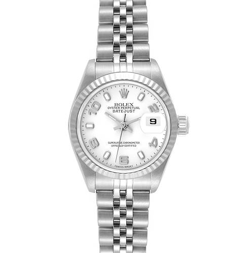 Photo of Rolex Datejust Arabic Dial White Gold Steel Ladies Watch 79174