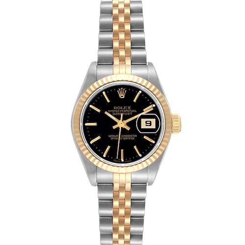 Photo of Rolex Datejust Steel Yellow Gold Black Dial Ladies Watch 79173