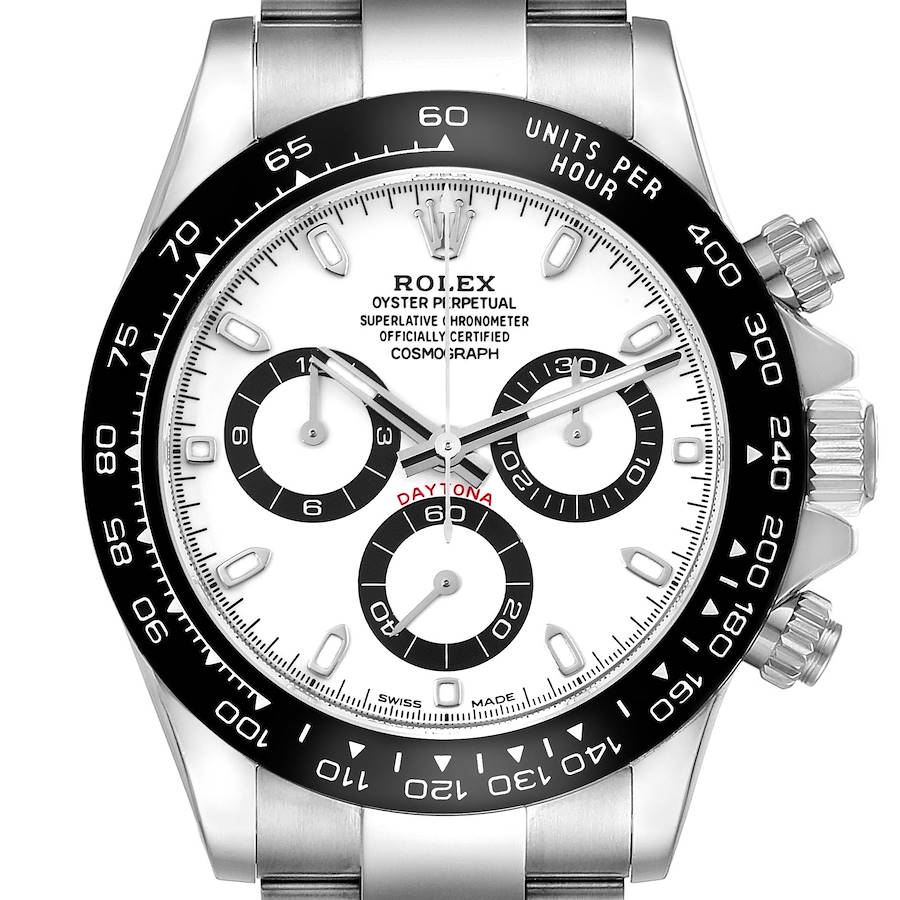 Rolex Daytona Ceramic Bezel White Panda Dial Steel Mens Watch 116500 SwissWatchExpo