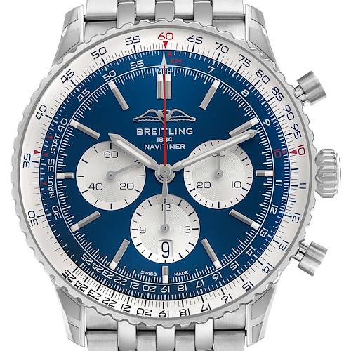 Photo of Breitling Navitimer 01 Steel Blue Dial Mens Watch AB0137 Unworn