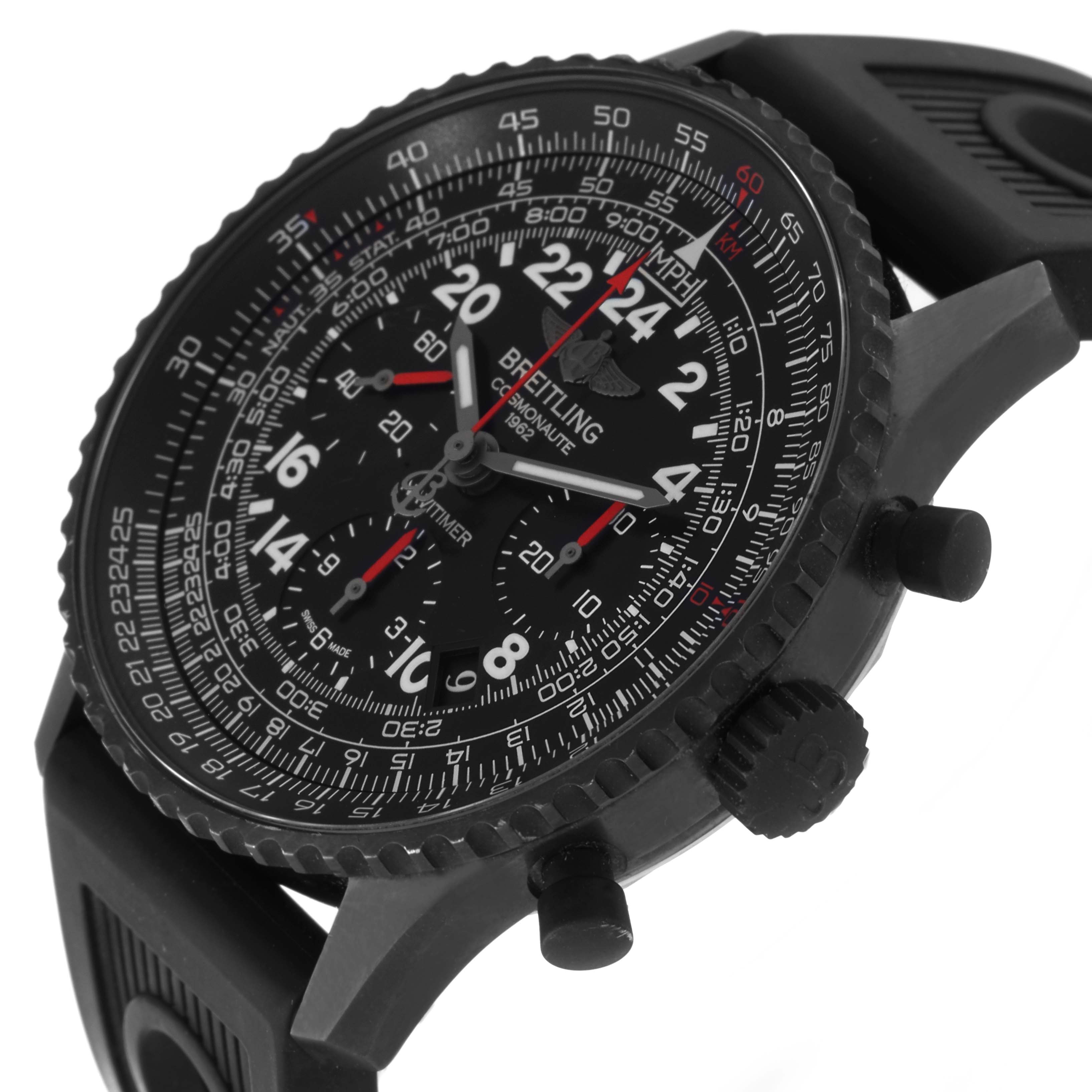 Breitling Navitimer Cosmonaute Black Dial Blacksteel LE Mens Watch