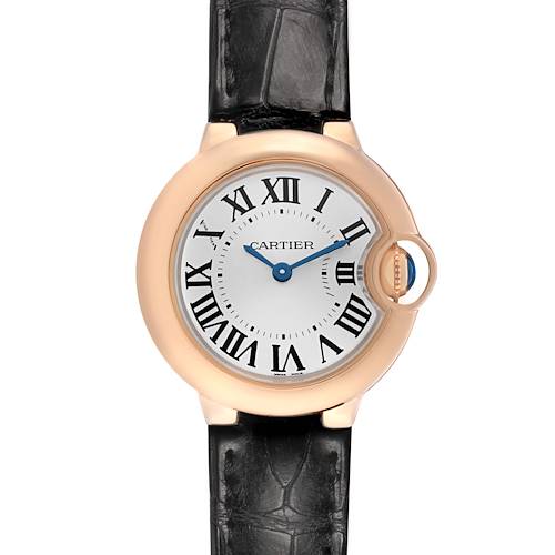 Photo of Cartier Ballon Bleu 28 Rose Gold Silver Dial Ladies Watch WGBB0007