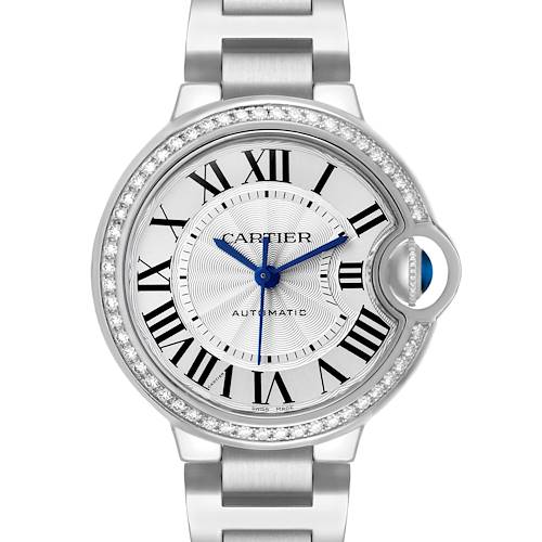 Photo of Cartier Ballon Bleu 33 Steel Diamond Ladies Watch W4BB0016 Papers