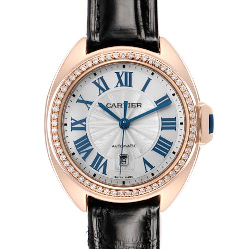 Photo of Cartier Cle Rose Gold Diamond Ladies Watch WJCL0016