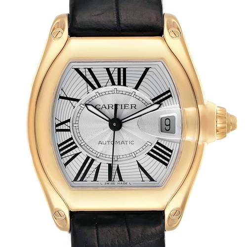 Photo of Cartier Roadster Yellow Gold Silver Dial Large Mens Watch W62005V2