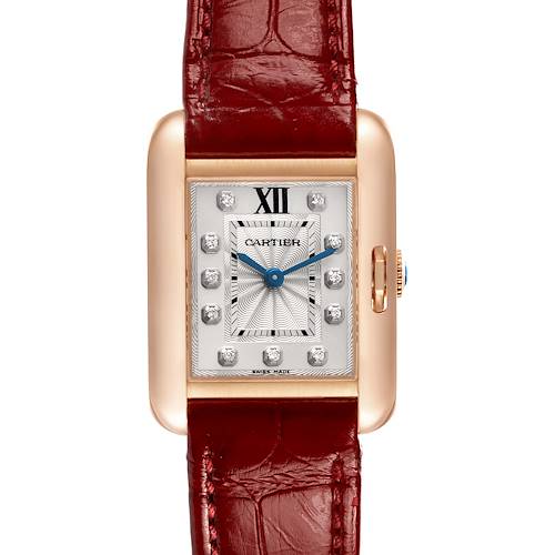 Photo of Cartier Tank Anglaise Small Rose Gold Diamond Ladies Watch WJTA0007 Papers