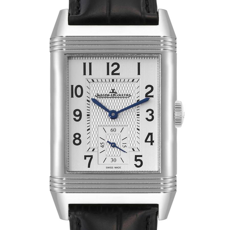 Jaeger LeCoultre Reverso Duo Day Night Steel Mens Watch 215.8.D4 Q3848420 Papers SwissWatchExpo