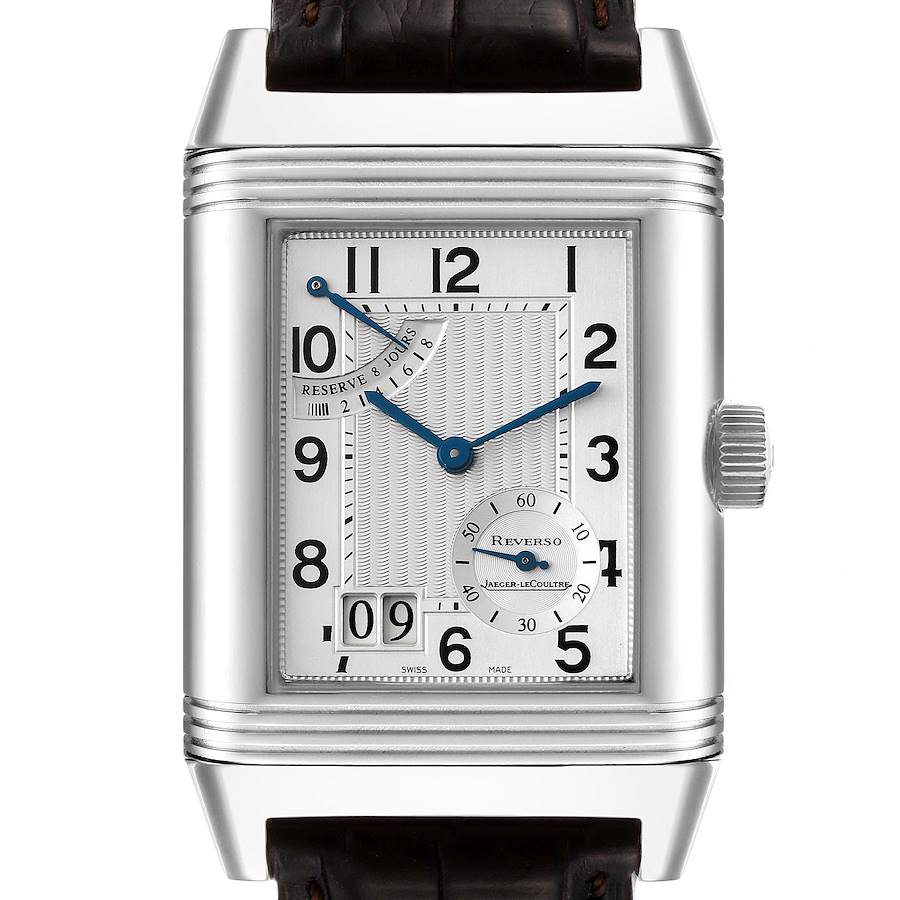 Jaeger LeCoultre Reverso Grande Date 8 Day Mens Watch 240.8.15 Q3008420 SwissWatchExpo