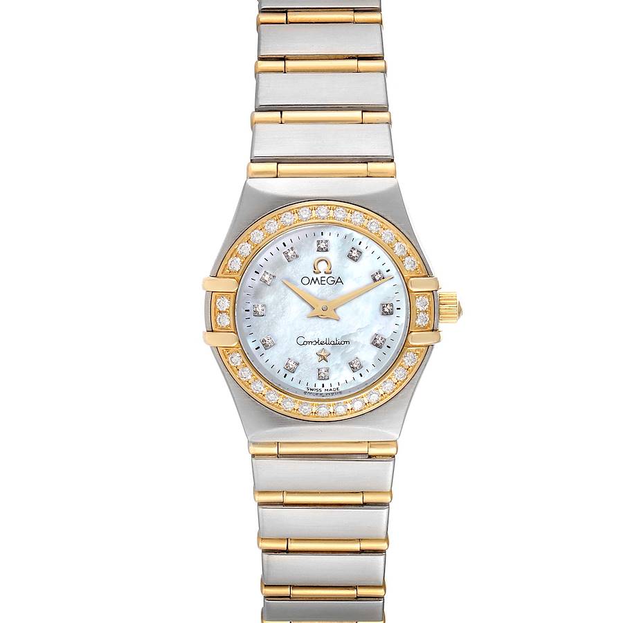 Omega Constellation 95 Mother of Pearl Diamond Watch 1267.75.00 Box Card SwissWatchExpo