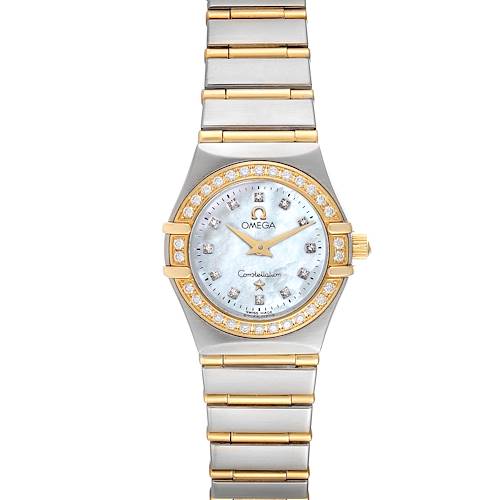 Photo of Omega Constellation 95 Mother of Pearl Diamond Watch 1267.75.00 Box Card