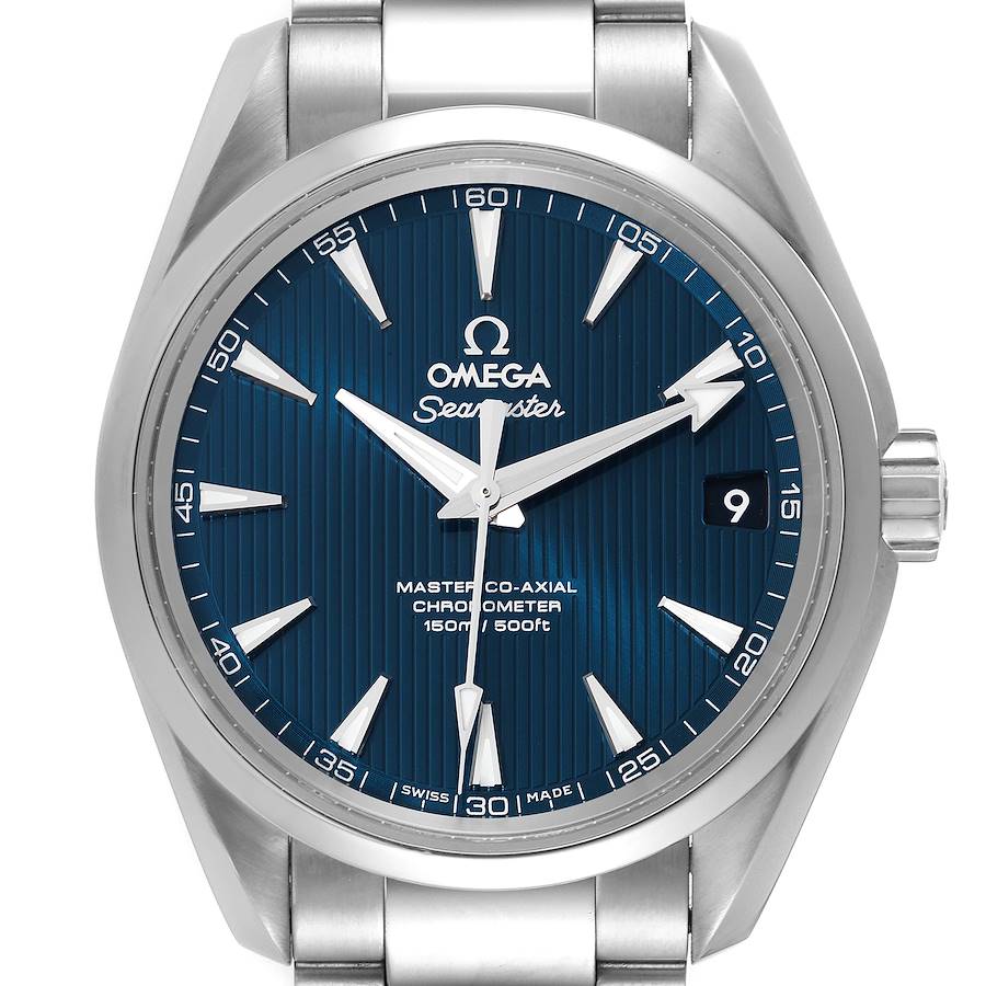 Omega Seamaster Aqua Terra Blue Dial Steel Watch 231.10.39.21.03.002 Box Card SwissWatchExpo