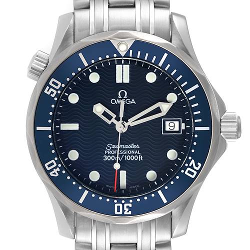 Photo of Omega Seamaster Bond 36 Midsize Blue Dial Steel Mens Watch 2561.80.00 Box Card