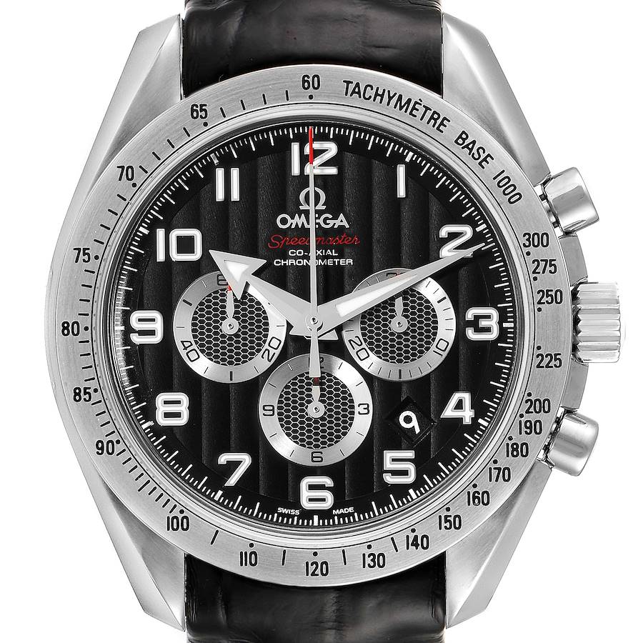 Omega Speedmaster Broad Arrow Black Dial Watch 321.13.44.50.01.001 Box Card SwissWatchExpo