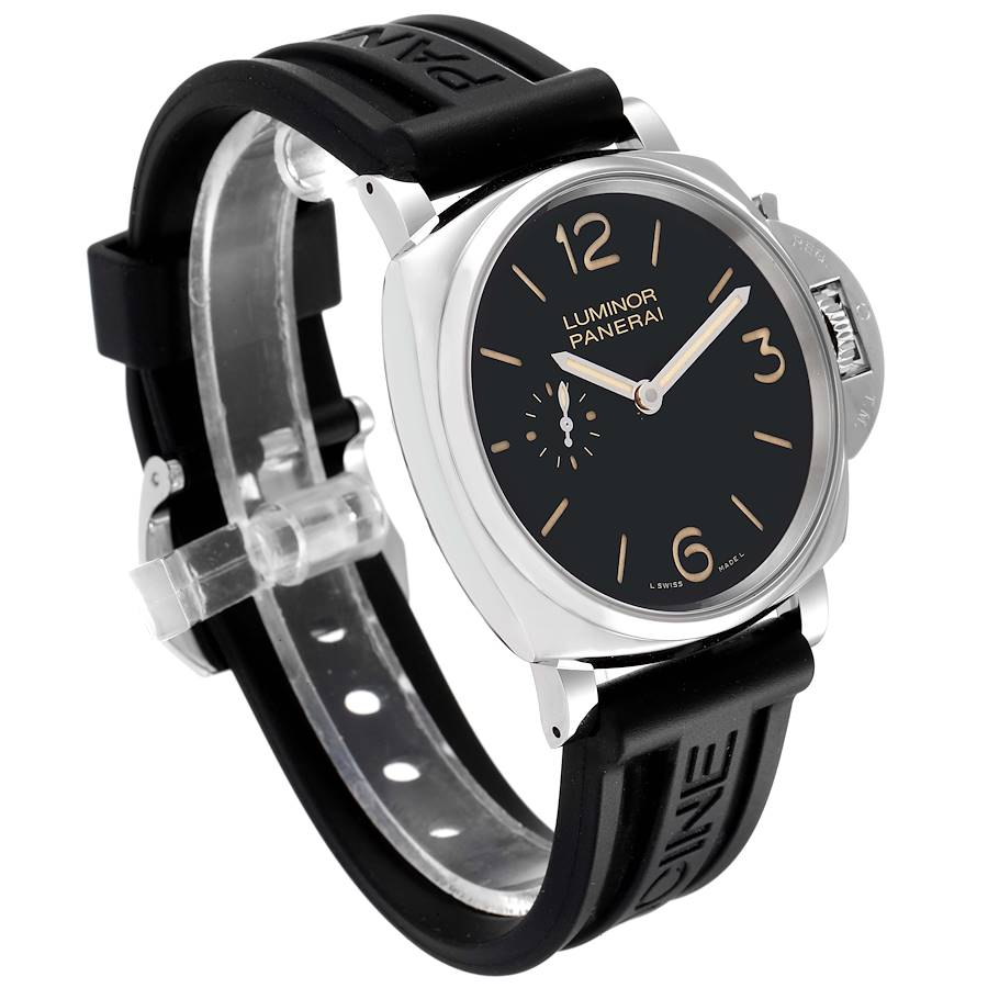 Panerai Luminor Due 42mm Steel Black Dial Mens Watch PAM00676