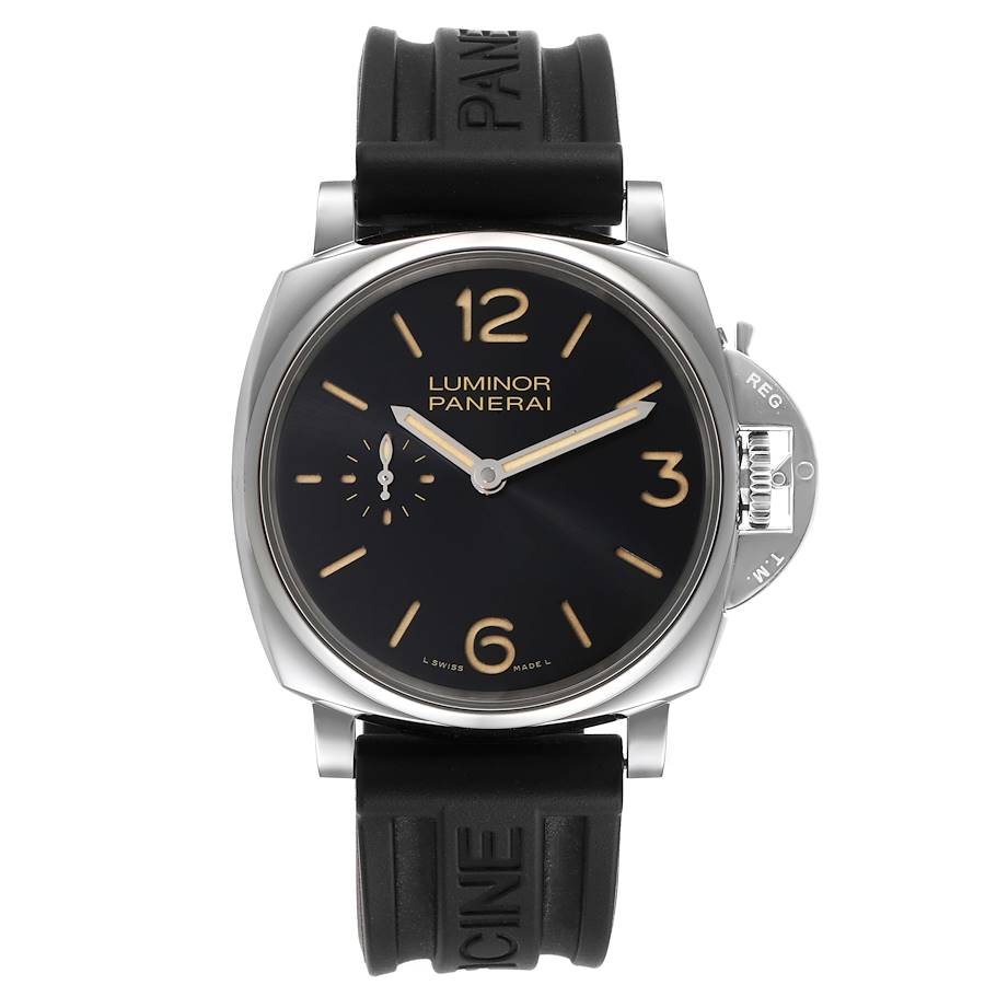 Panerai Luminor Due 42mm Steel Black Dial Mens Watch PAM00676