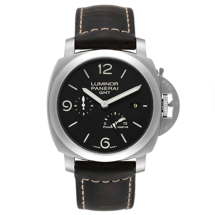 Panerai Luminor GMT 1950 3 Days Power Reserve Steel Mens Watch