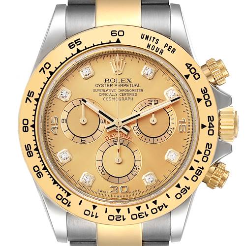 Photo of Rolex Cosmograph Daytona Steel Yellow Gold Diamond Watch 116503 Unworn