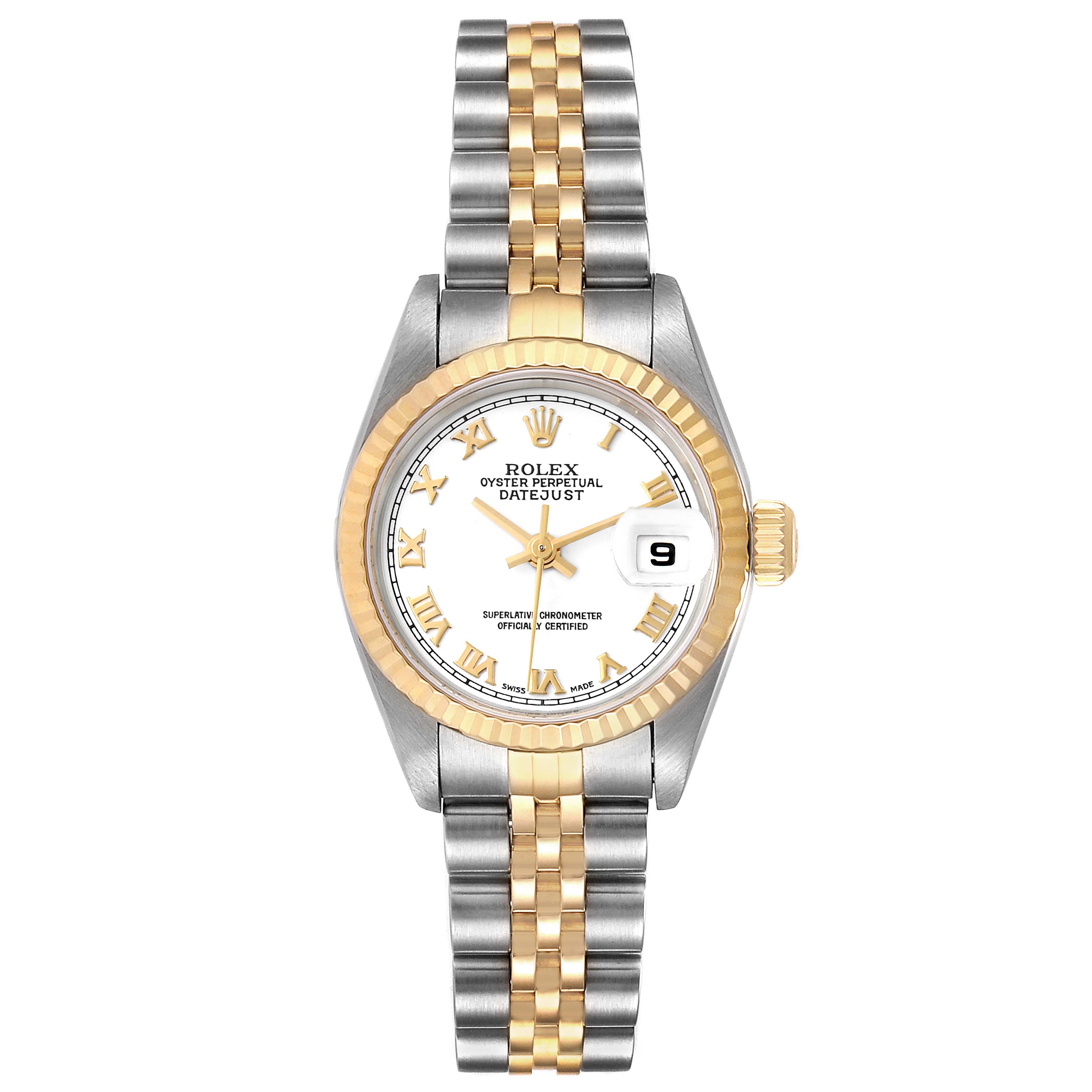 Rolex Datejust 69173 26MM Silver Dial With Two Tone Jubilee