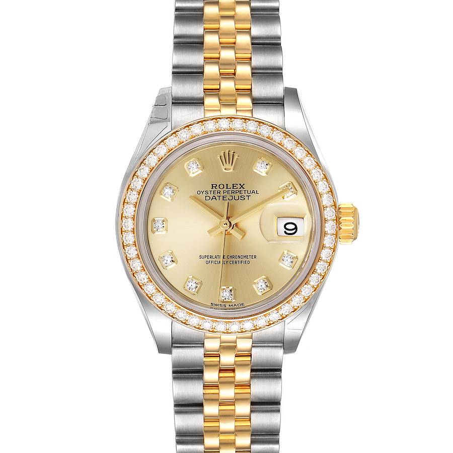 Rolex Datejust 28 Steel Yellow Gold Diamond Ladies Watch 279383 Unworn SwissWatchExpo