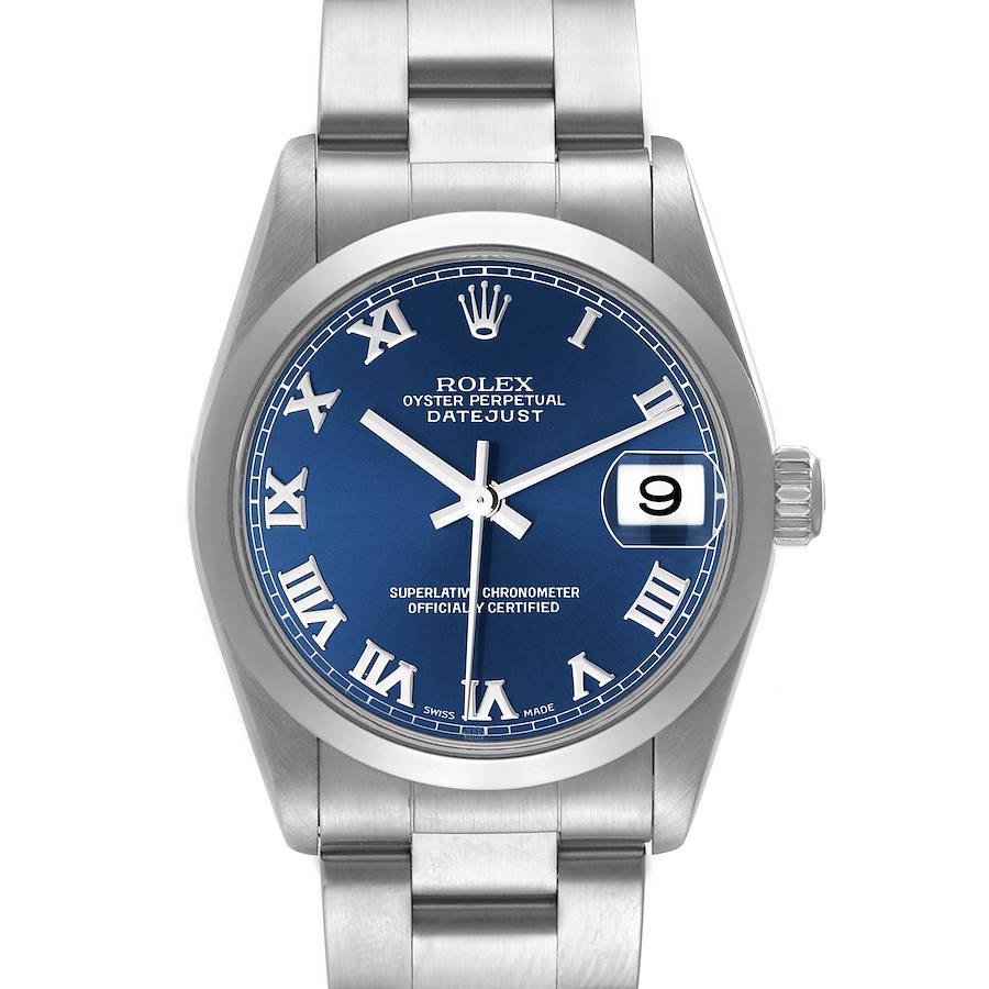 Rolex Datejust 31 Midsize Blue Dial Steel Ladies Watch 78240 Box Papers SwissWatchExpo