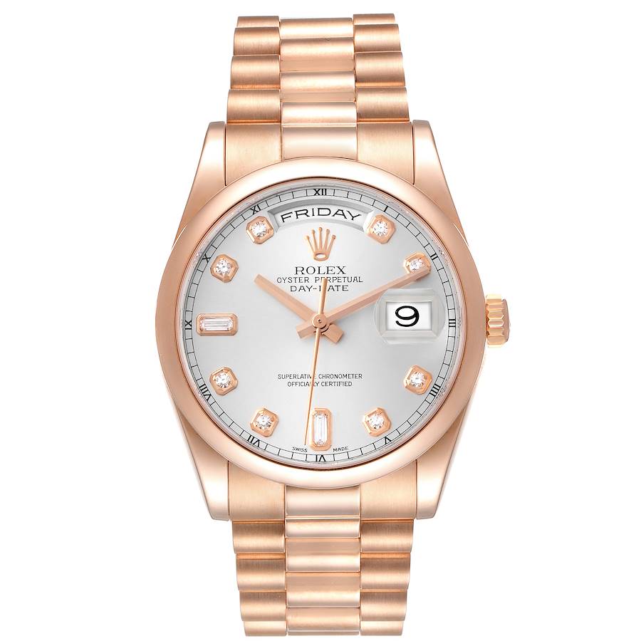 Rolex men's shop rose gold watches