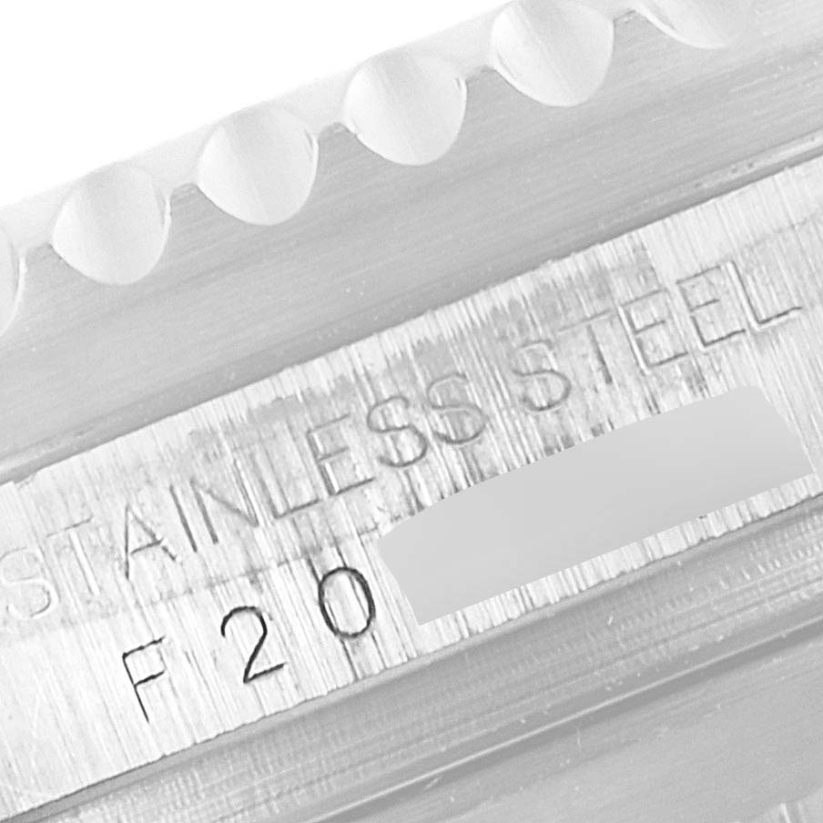 The image shows a close-up of the side of the Rolex Sea-Dweller 16600 Men
s Stainless Steel Black Dial 16600 Men
s Stainless Steel Black Dial watch case, highlighting the stainless steel material.