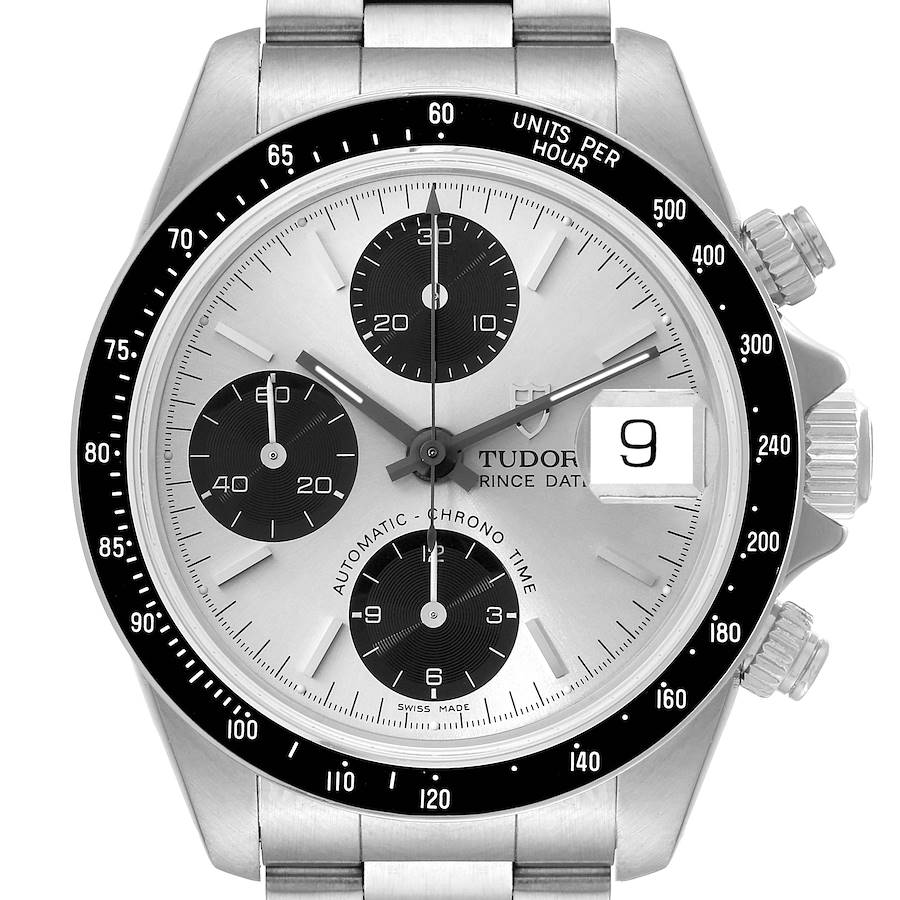 Tudor Prince Chronograph Silver Dial Steel Mens Watch 79260 SwissWatchExpo