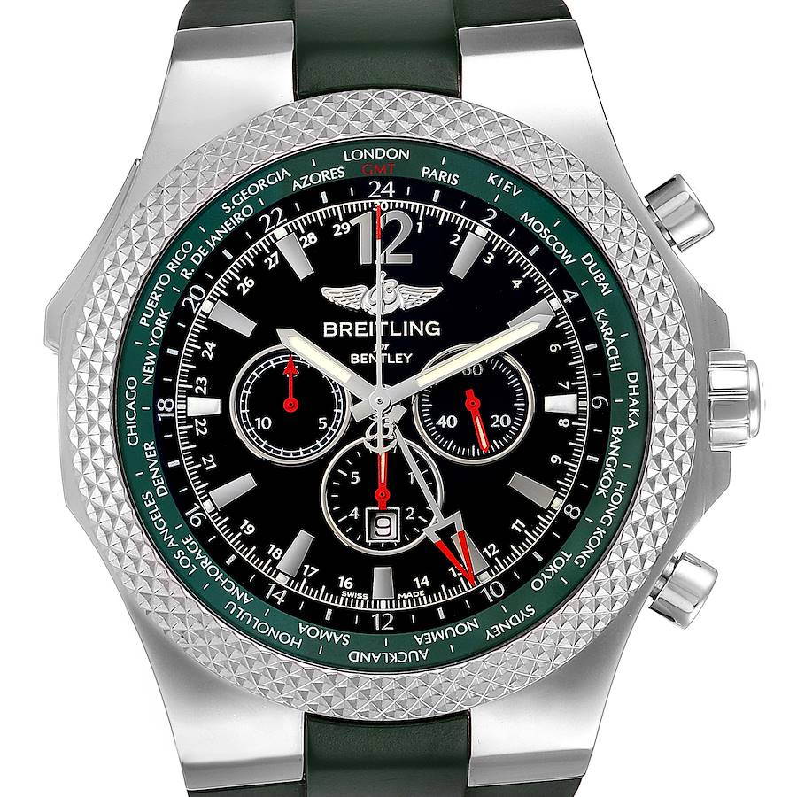 Breitling Bentley GMT Green Strap Limited Edition Watch A47362 Box Papers SwissWatchExpo
