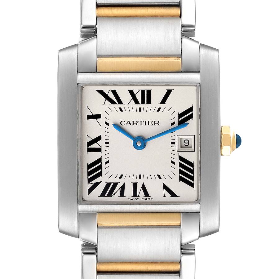 Cartier Tank Francaise Midsize Steel Gold Ladies Watch W51012Q4 Box Papers SwissWatchExpo