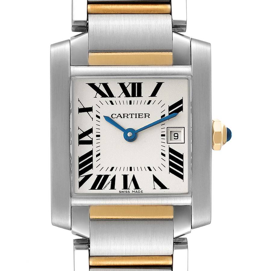 Cartier Tank Francaise Midsize Steel Yellow Gold Ladies Watch W51012Q4 SwissWatchExpo