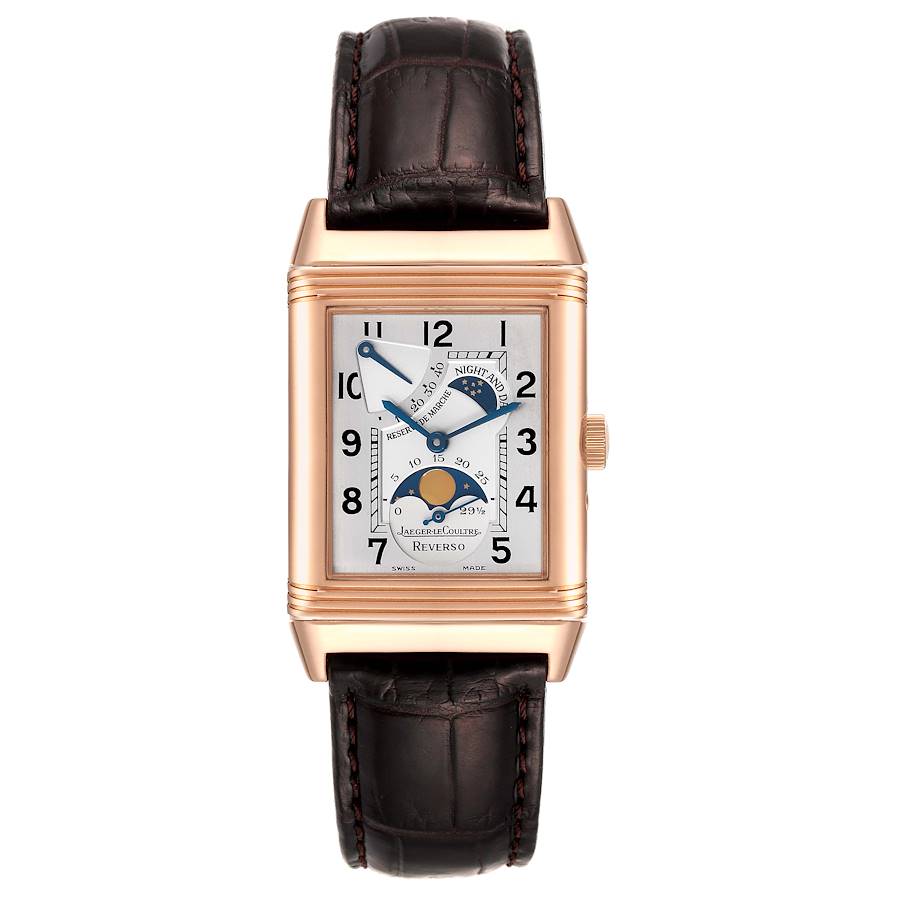 Jaeger LeCoultre Reverso Sun Moon Rose Gold Mens Watch 270.2.63