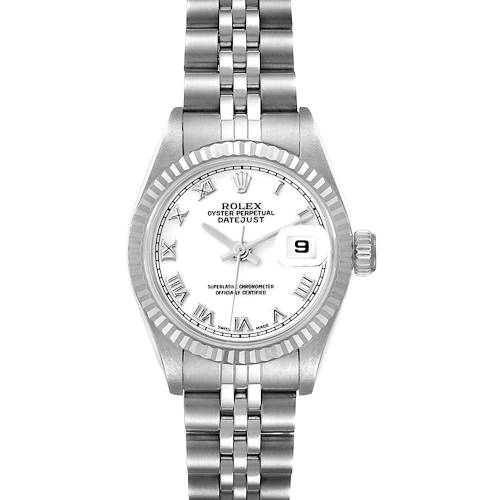 Photo of Rolex Datejust Steel White Gold Roman Dial Ladies Watch 69174
