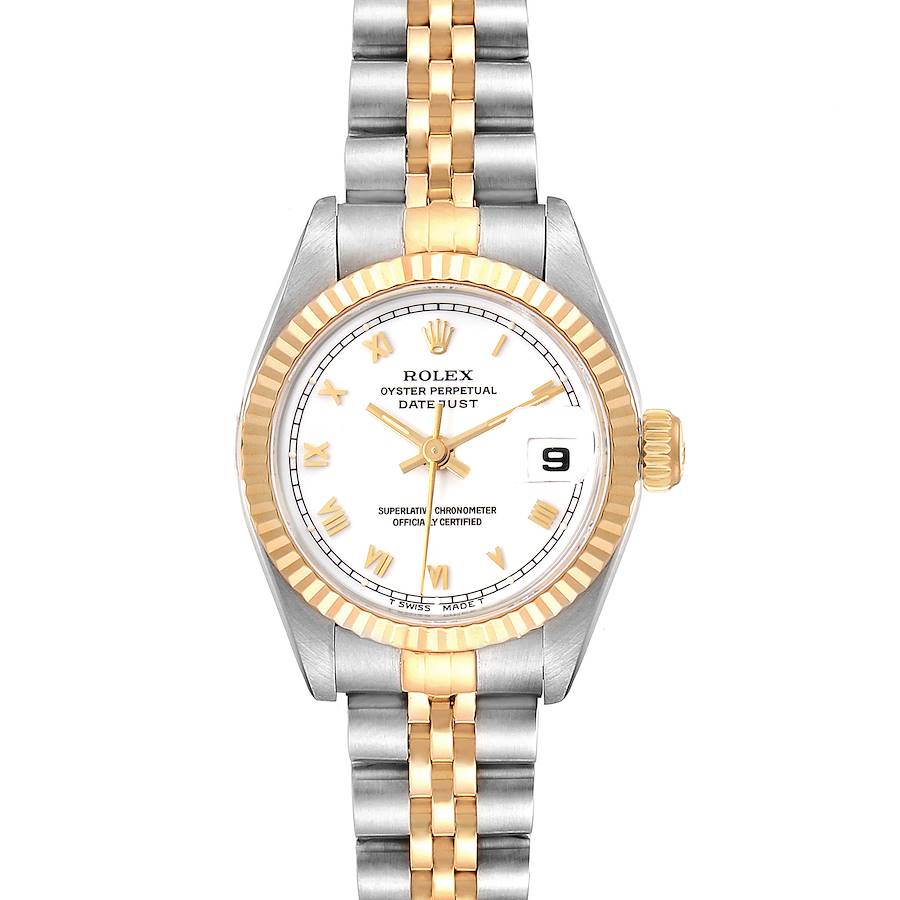 Rolex Datejust Steel Yellow Gold Fluted Bezel Ladies Watch 69173 Box SwissWatchExpo
