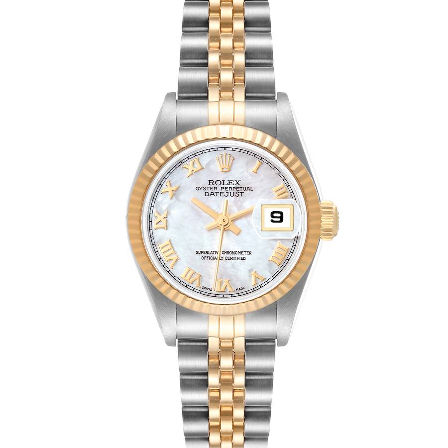 Rolex Datejust Steel Yellow Gold MOP Roman Dial Ladies Watch 69173 SwissWatchExpo