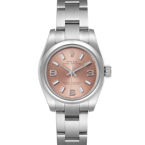 Photo of NOT FOR SALE Rolex Nondate Salmon Dial Oyster Bracelet Steel Ladies Watch 176200 Box Card PARTIAL PAYMENT