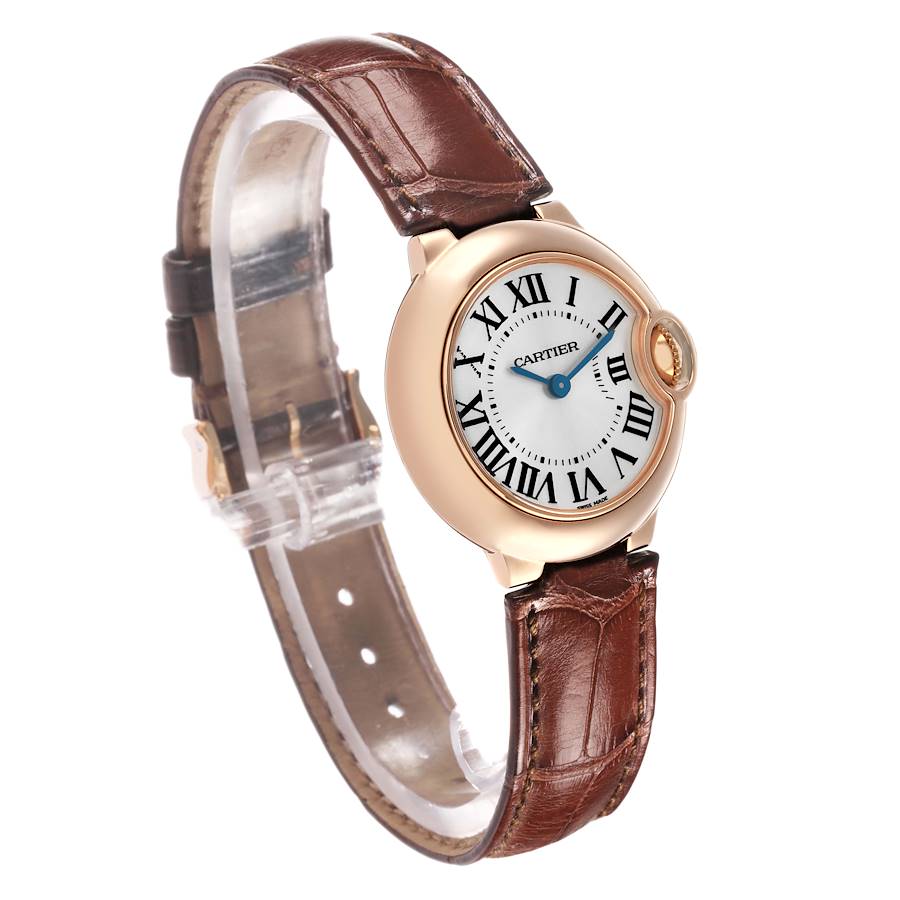 Women’s Watch With Brown Leather Strap And Rose Gold Dial Large Flat Rose Gold Ladies Watch | Brown Leather Strap  main image 4