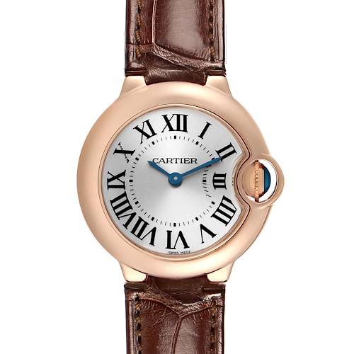 Photo of Cartier Ballon Bleu 28 Rose Gold Silver Dial Ladies Watch W6900256
