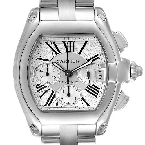Photo of Cartier Roadster XL Chronograph Automatic Mens Watch W62019X6 Box