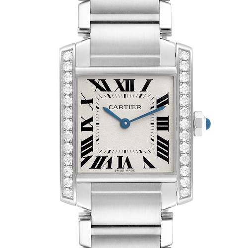 Photo of Cartier Tank Francaise Midsize Steel Diamond Ladies Watch W4TA0009 Card