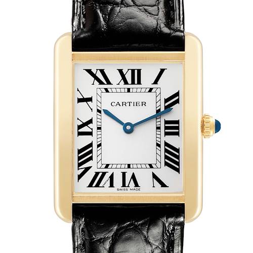 Photo of Cartier Tank Solo Large Steel Yellow Gold Mens Watch W5200004
