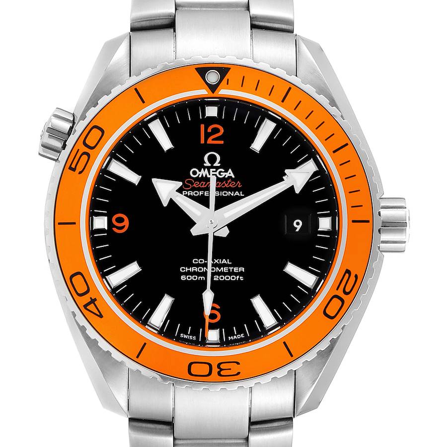 Omega Seamaster Planet Ocean Orange Bezel Watch 232.30.42.21.01.002 Box SwissWatchExpo