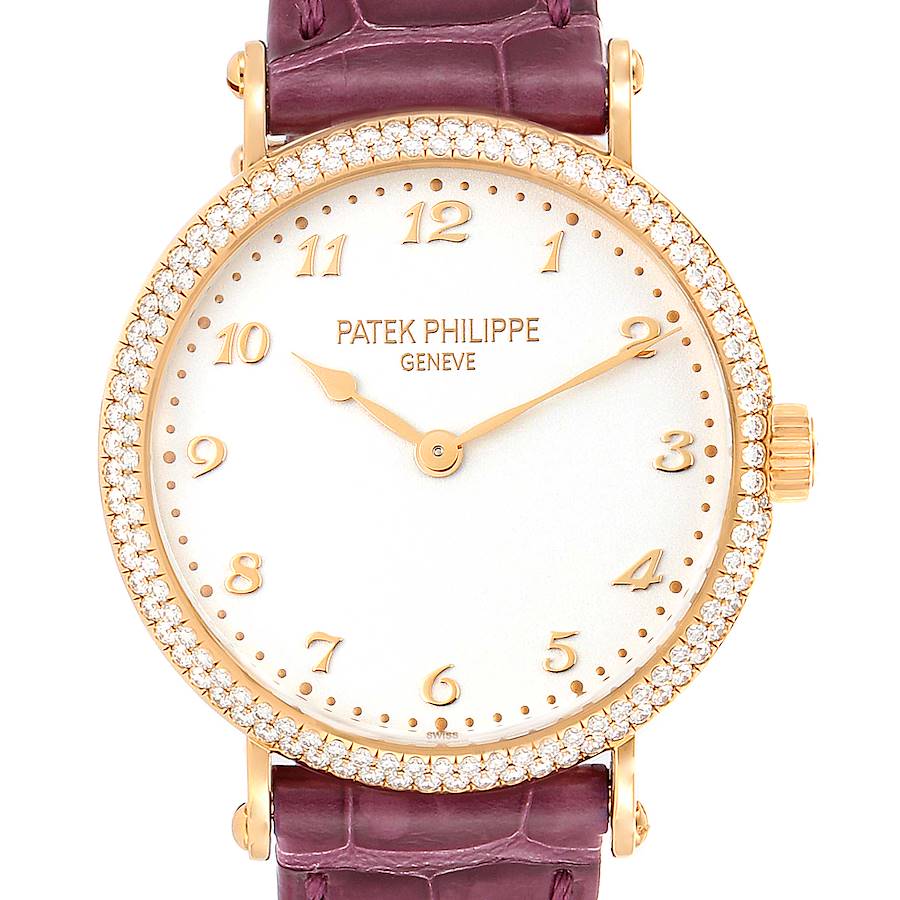 Patek Philippe Calatrava Ultra Thin Rose Gold Diamond Ladies Watch 7200 Box Papers SwissWatchExpo