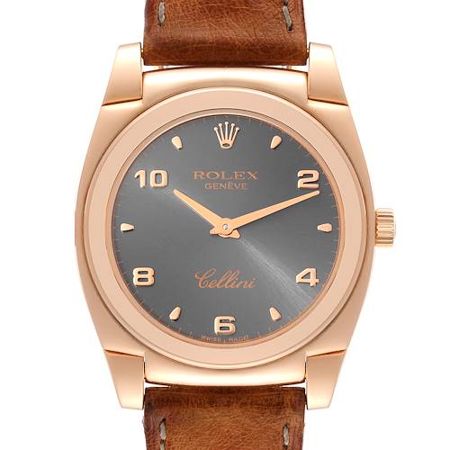 Photo of Rolex Cellini Cestello Rose Gold Slate Dial Ladies Watch 5320