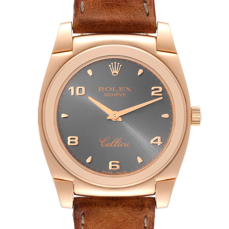 Rolex Cellini Cestello Rose Gold Slate Dial Ladies Watch 5320 SwissWatchExpo