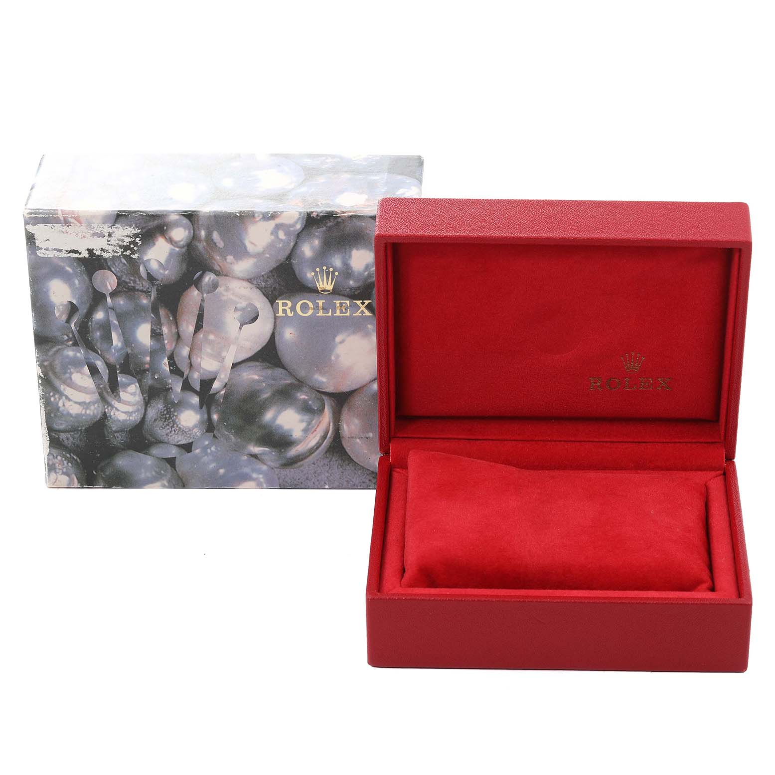 The image shows a Rolex Datejust 79174 Women's Stainless Steel Silver Dial 79174 Women's Stainless Steel Silver Dial model watch box and an outer packaging box.