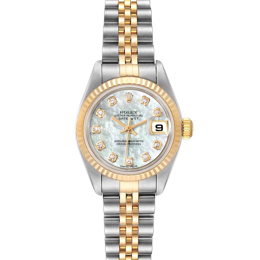 Rolex Datejust Steel Yellow Gold MOP Diamond Dial Watch 79173 Box Papers SwissWatchExpo