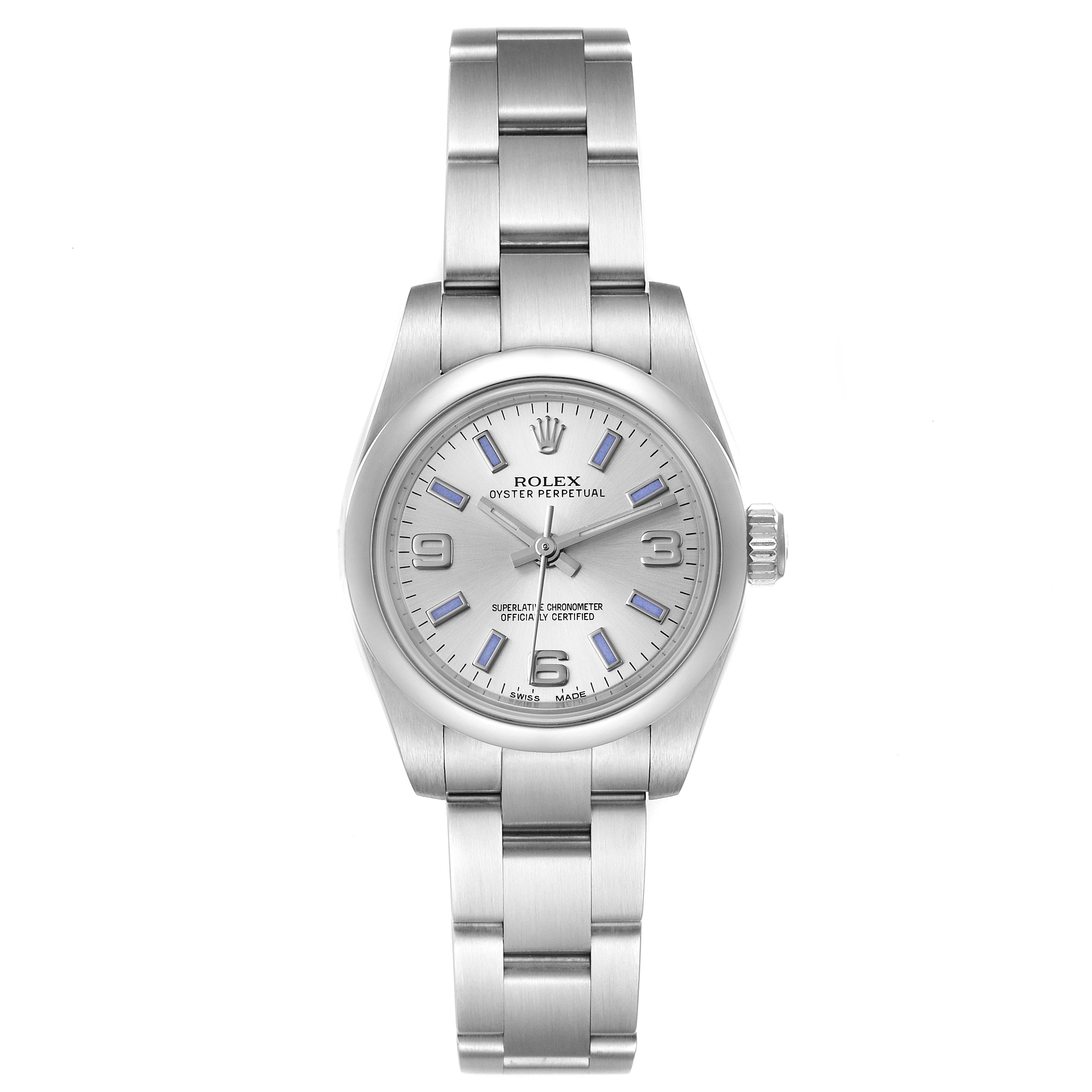 ROLEX レディース 時計 シルバー ロレックス レディース・デイトジャスト シルバー文字盤 10P