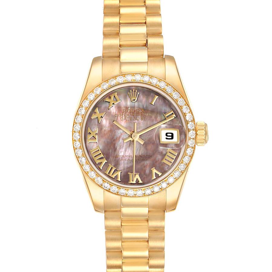Rolex President Yellow Gold Mother of Pearl Diamond Ladies Watch 179138 Box Papers SwissWatchExpo